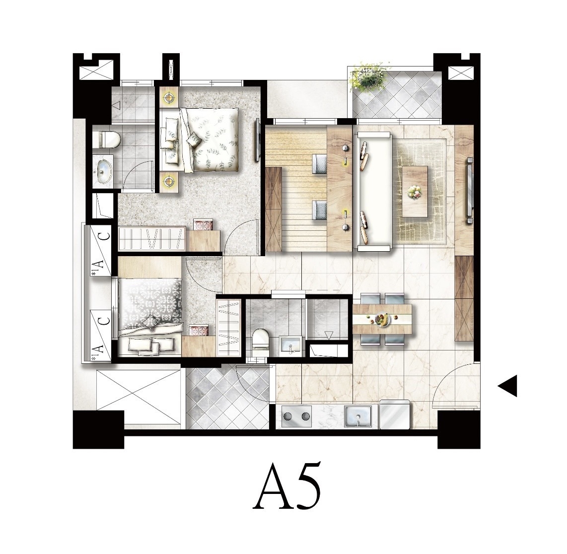 百達悠悅A5格局圖